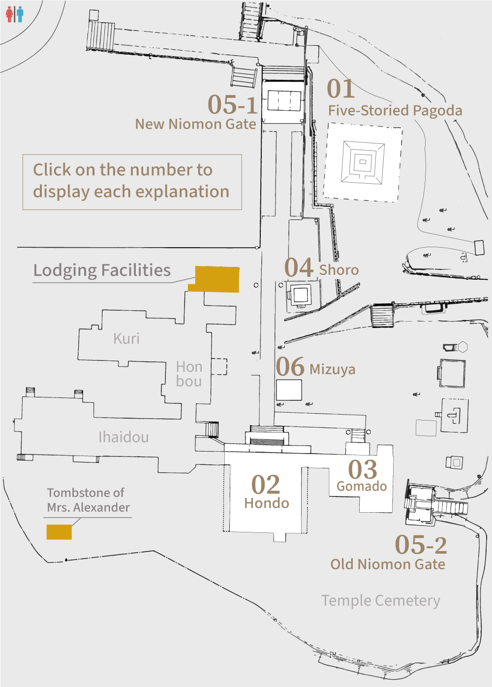 Saishoin Map of the Temple Grounds