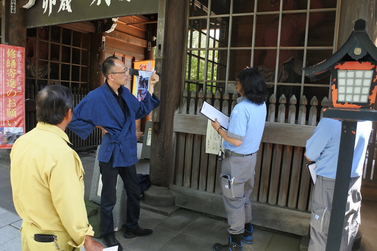 阿吽仁王像の搬出検討