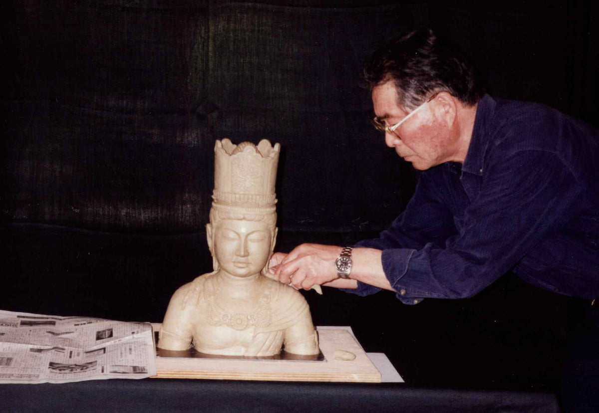 五重塔本尊胎蔵界大日如来制作の様子