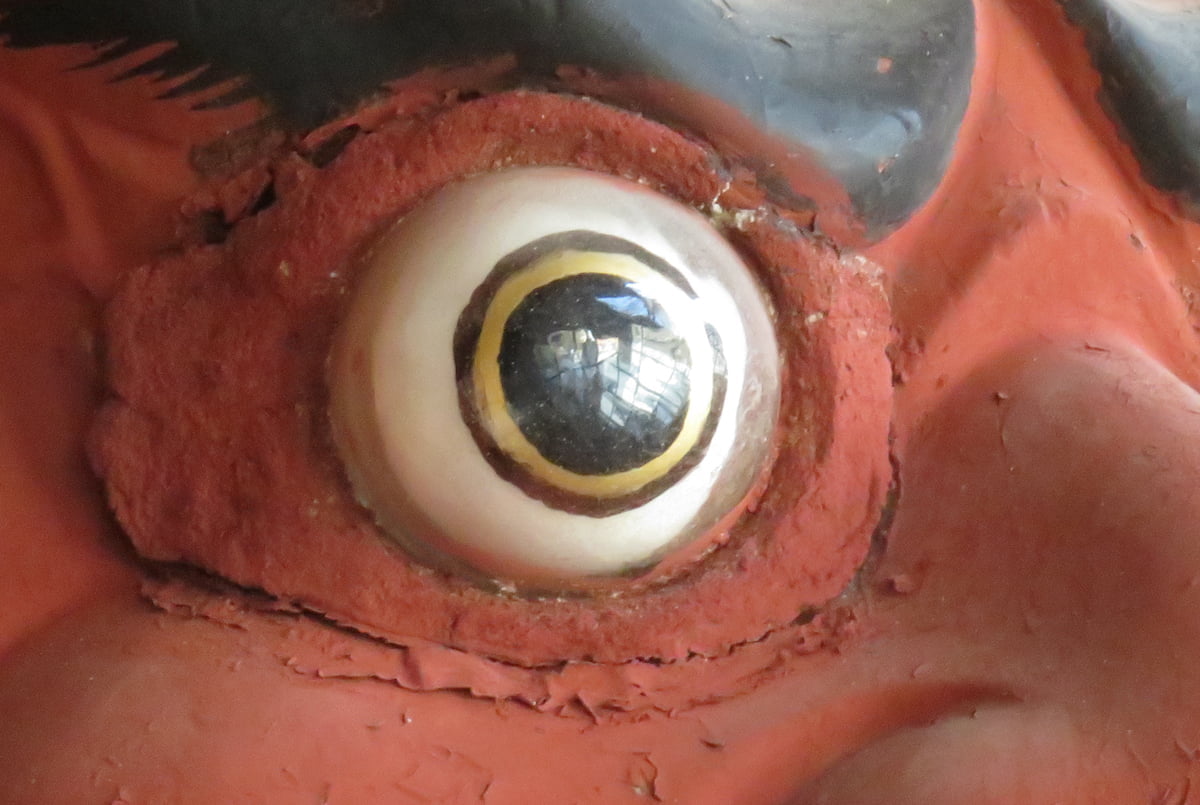 阿形仁王像 復元前の右目