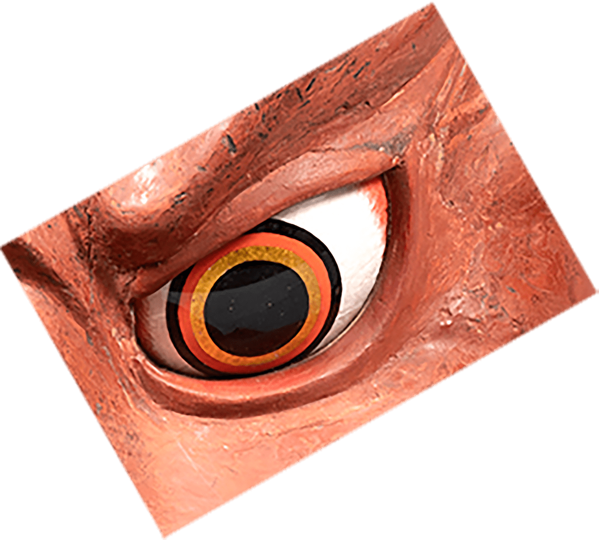 吽形仁王像 復元後の左目g