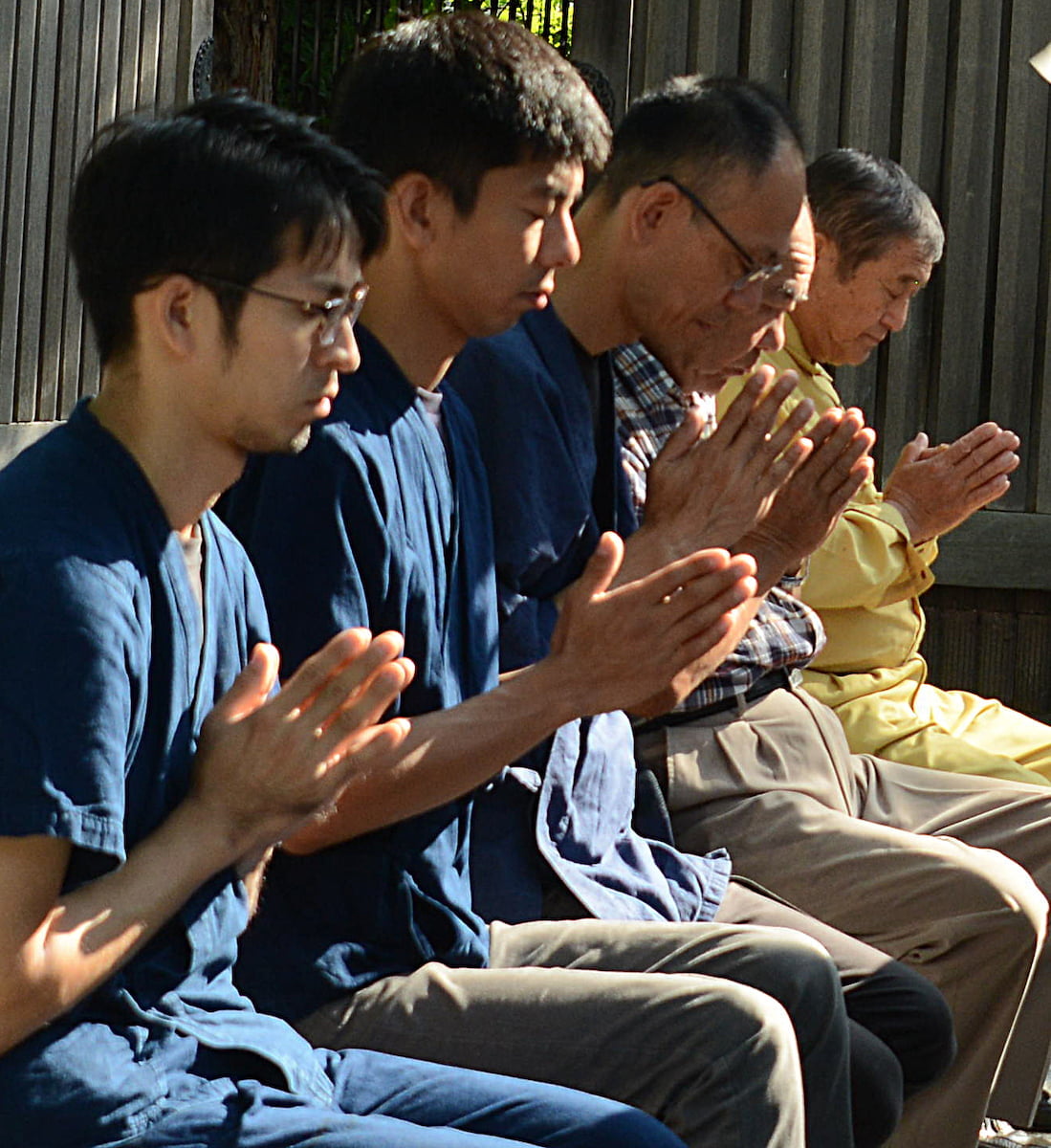 工事安全祈願法要 合唱（明古堂、大室建築）
